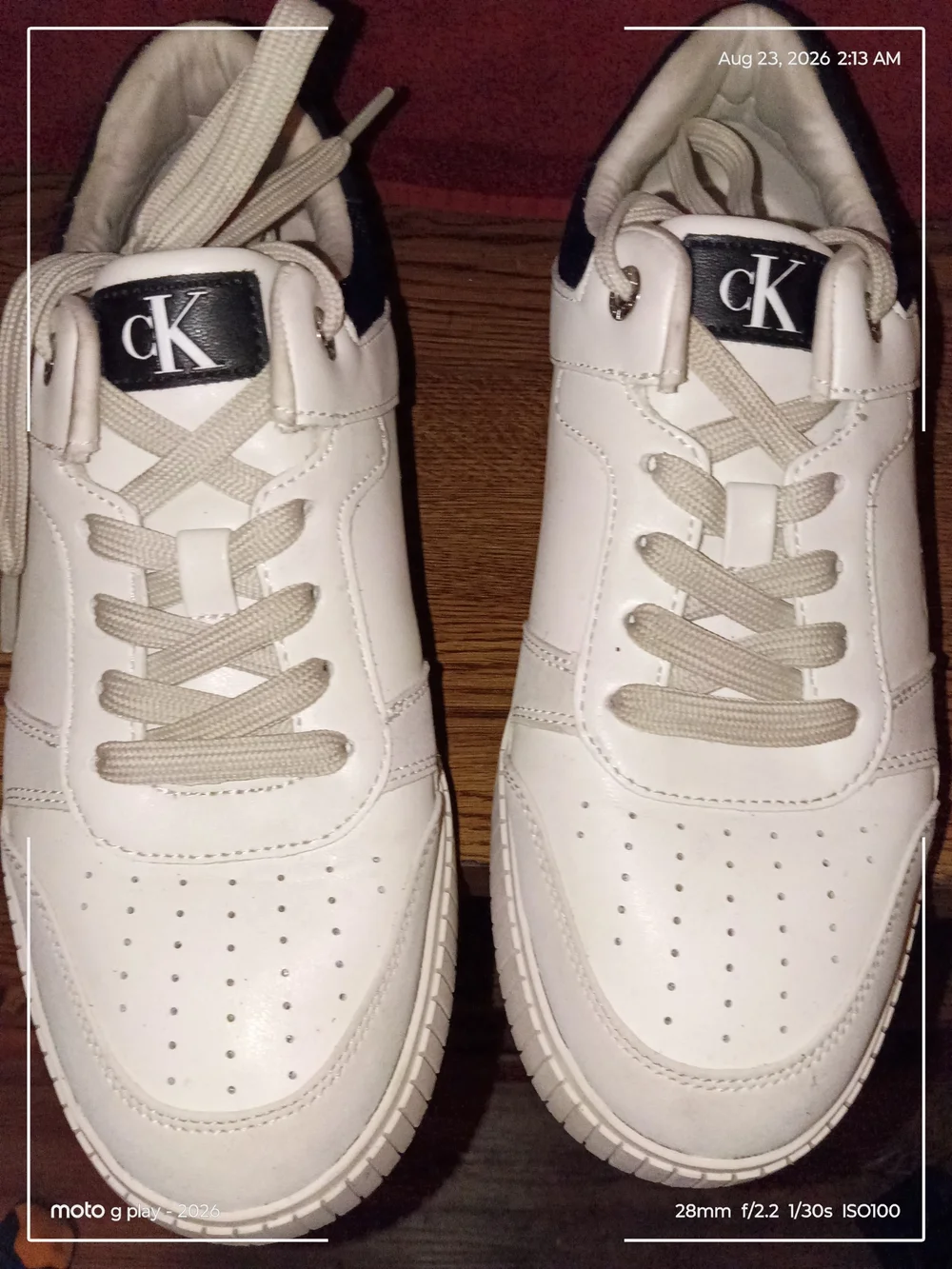 Calvin Klein Jeans Women’s White & Black Low-Top Sneakers